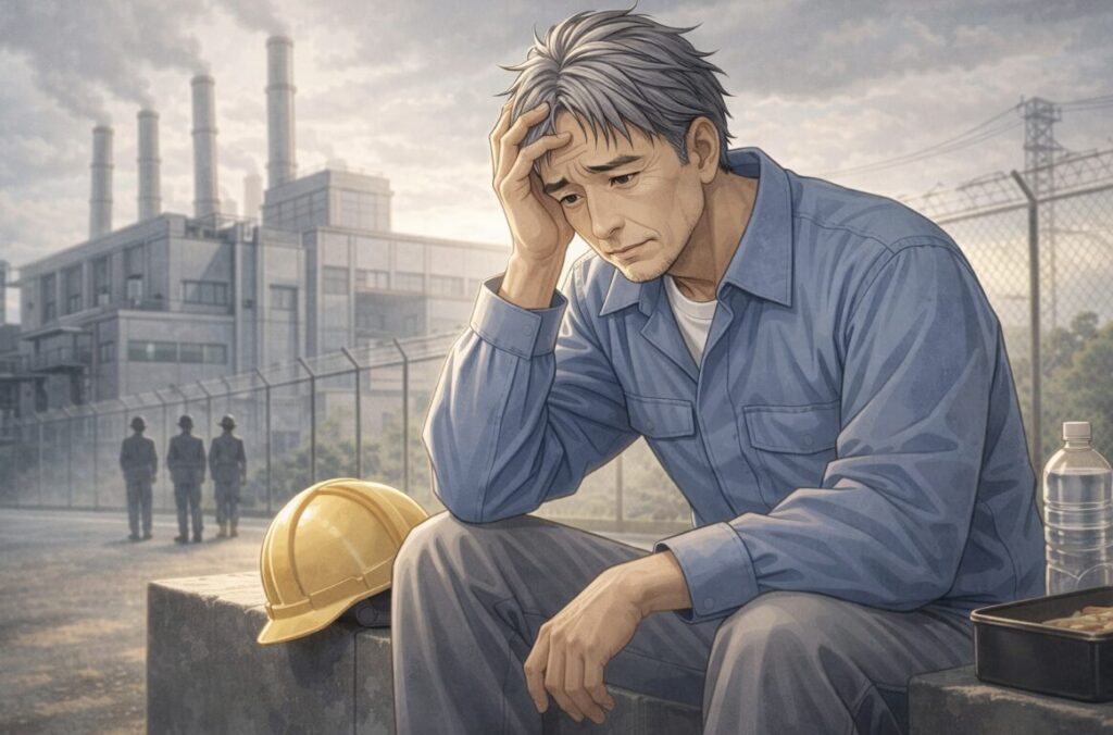 50代で仕事がないことに不安を感じる男性のイメージ