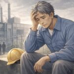 50代で仕事がないことに不安を感じる男性のイメージ